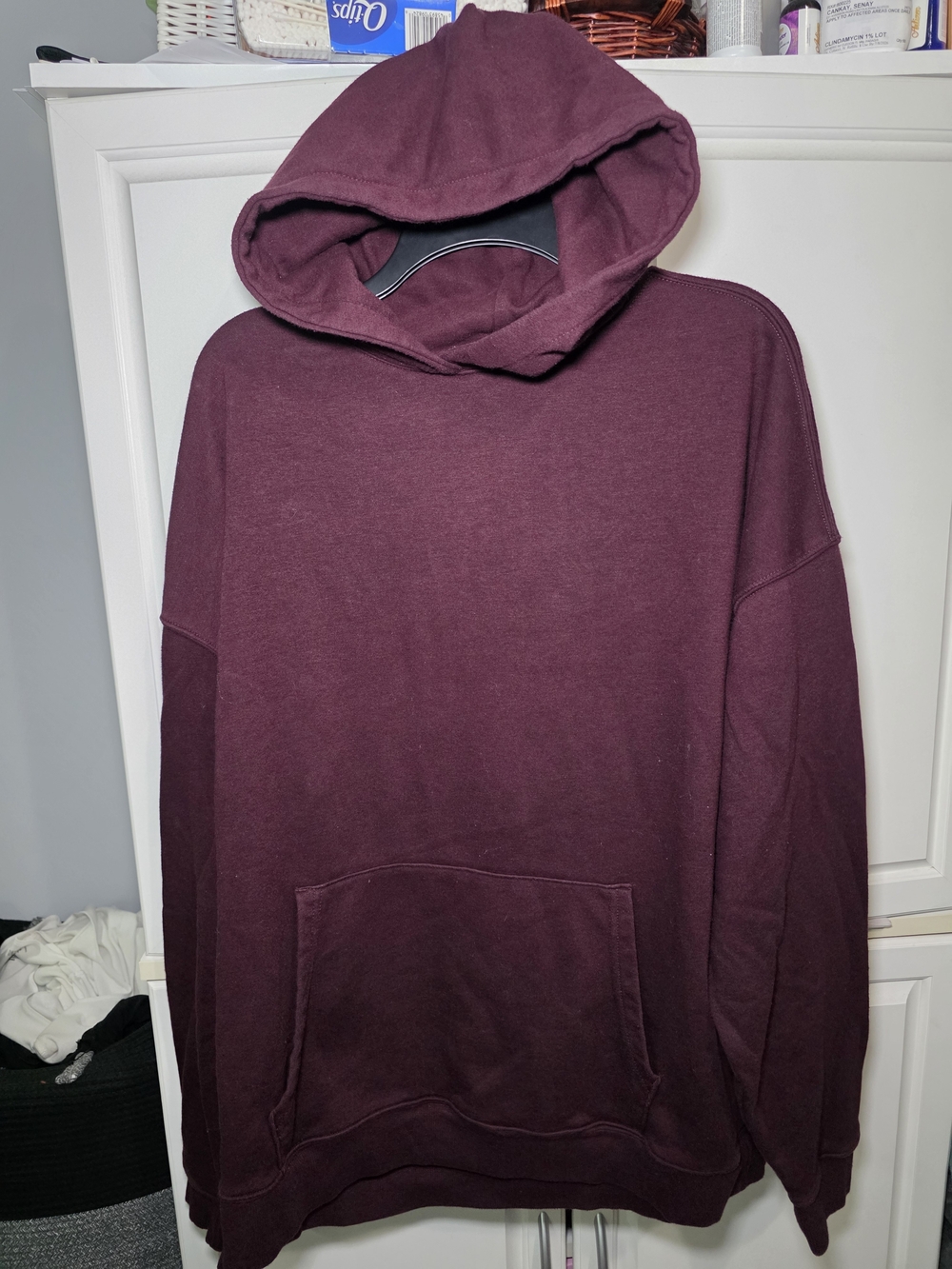 No Boundaries Maroon Hooded Pullover Sweatshirt